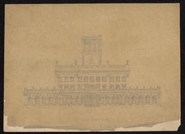 Trentham Hall, west elevation