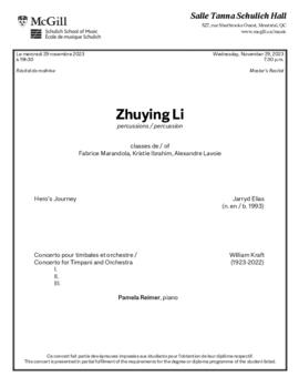 Zhuying Li, percussion