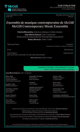 Performance, 4 February 2023