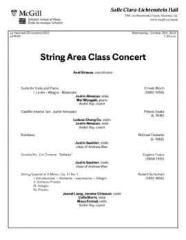 String Area Class Concert, 25 October 2023