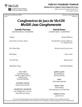 McGill Jazz Conglomerate, 28 January 2024