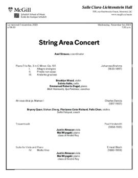 String Area Concert, 1 November 2023