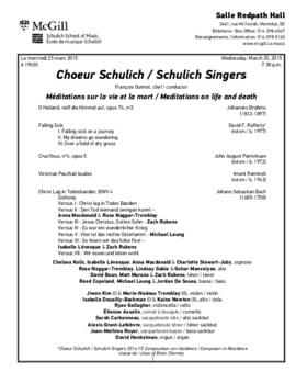Performance, 25 March 2015