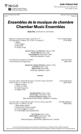 Performance, 4 December 2023