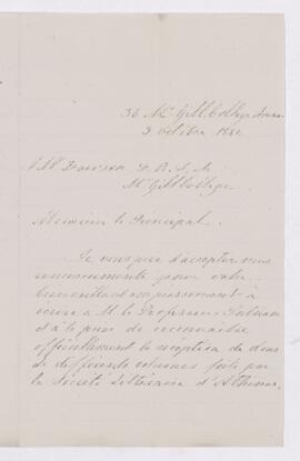 Letter, 3 October 1882