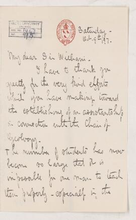 Letter, 9 October 1897