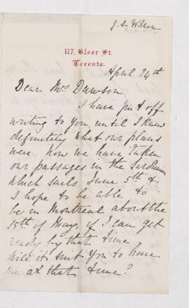 Letter, 24 April