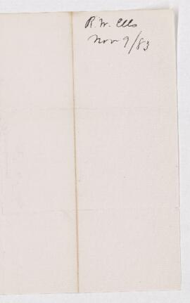 Letter from R.W. Ells to B.J. Harrington, written from Ottawa.