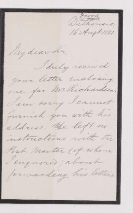Letter, 16 August 1881