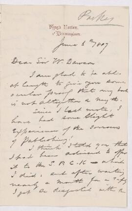 Letter, 6 June 1887
