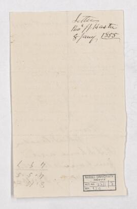 Letter, 7 January 1856
