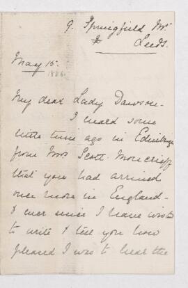 Letter, 15 May 1886