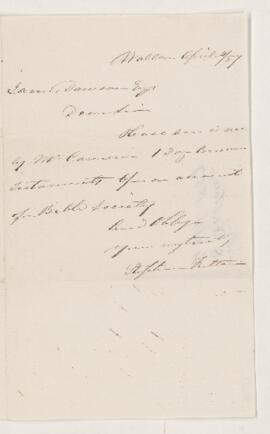 Order, 4 April 1857