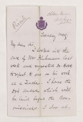 Letter,  October 1878