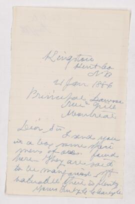 Letter, 21 January 1886