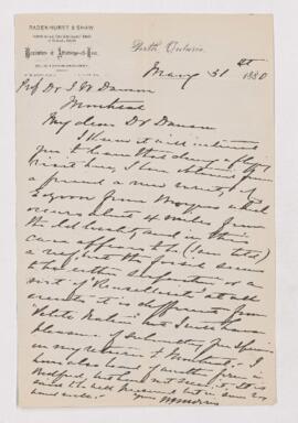 Letter, 31 May 1880