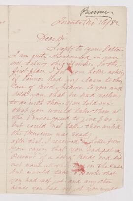 Letter, 16 November 1882