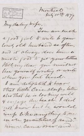 Letter, 10 and 11 July 1877