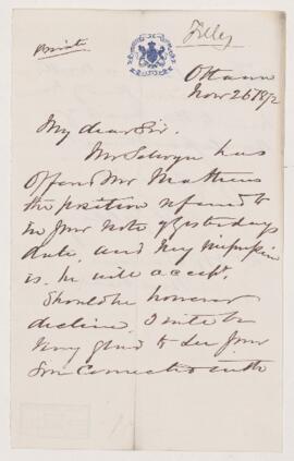 Letter, 26 November 1872