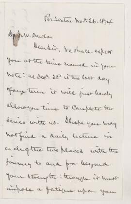 Letter, 26 November 1874