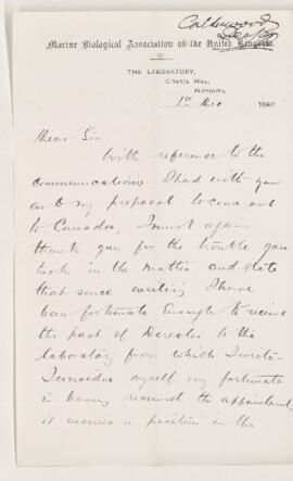 Letter, 1 December 1890