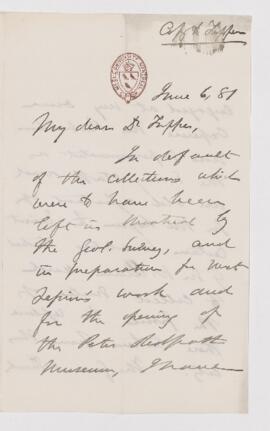 Letter, 6 June 1881