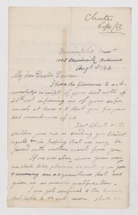 Letter, 31 August 1883