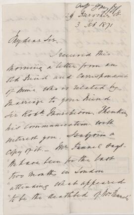 Letter, 3 February 1871