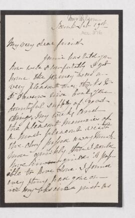Letter from M. Wilson
