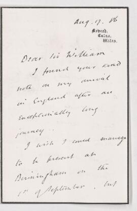 Letter, 17 August 1886