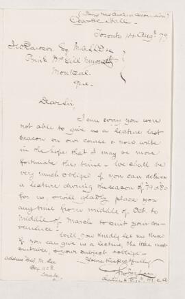 Letter, 14 August 1879