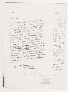 Letter, 1852