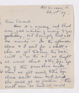 Letter, 1 February 1909