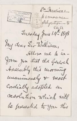 Letter, 14 June 1898