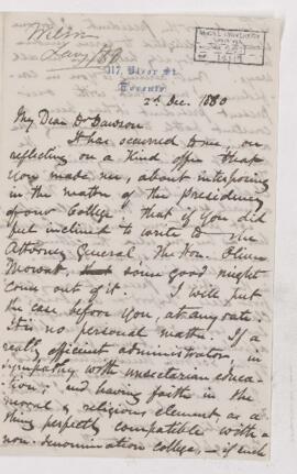 Letter, 2 December 1880