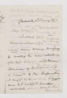 Administrative correspondence,  1871