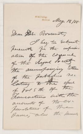 Letter, 19 May 1888