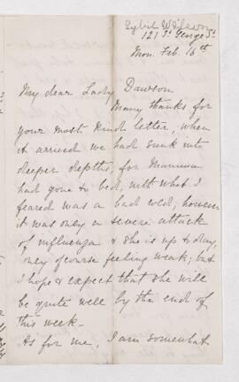 Letter, 16 February