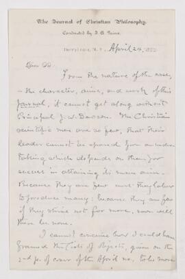 Letter, 24 April 1883