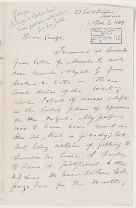 Letter, 3 April 1884
