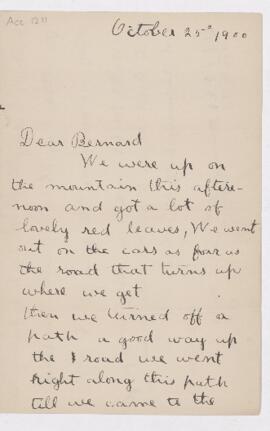 Letter, 25 October 1900