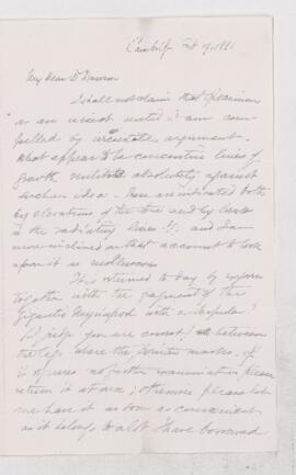 Letter, 19 February 1881
