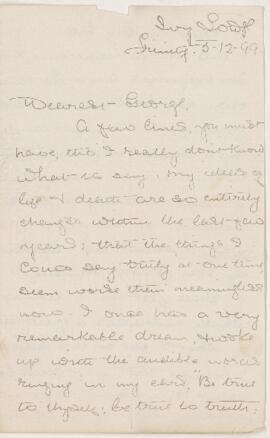Letter, 5 December 1899