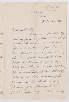 Letter, 9 March 1884
