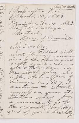 Letter, 10 March 1883