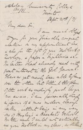 Letter, 30 September 1871