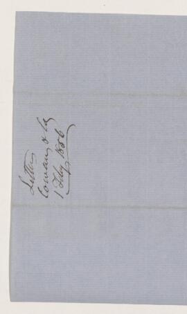 Letter, 1 August 1856