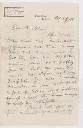 Letter, 24 February 1885
