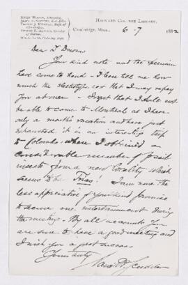Letter, 6 July 1882