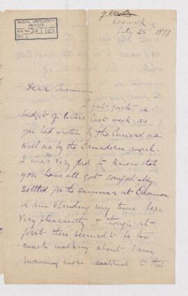 Letter, 25 July 1871